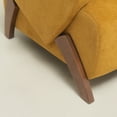 thumbnail image 2 of Noble House Jordon 28" Velvet Upholstered Accent Lounge Chair with Birch Legs, for Living Room, Brown Yellow, 2 of 7