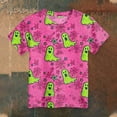 thumbnail image 5 of CAICJ98 Halloween Boys Girls Shirt Pumpkin Ghost Tshirts Kids Cotton Short Sleeve Tees Toddler Halloween Tshirt (Hot Pink,6-7 Years), 5 of 5