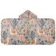 thumbnail image 5 of Yayeee Kids Hooded Towel with Hand Pockets Beach Soft Absorbent Bath Wrap 50 x 23.5 inch, Gray Llama Pattern, 5 of 5