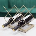 thumbnail image 4 of Wrought Iron Gold Wine Rack Home Wine Storage Rack Wine Rack Ornaments, 4 of 6