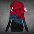 thumbnail image 2 of Niaviben Long Hoodies for Women Zip Up Tunic Sweatshirts for Women Travel Hoodie Jacket Women Sweatshirt Women's Winter Coats Zip Up Hoodies for Women Red L, 2 of 3