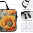 thumbnail image 3 of AWERP Laptop Bag - Durable and Stylish Watercolor Red Orange Big Poppy Flowers Summer Design - Soft Carrying Travel Case 15inch, 3 of 5