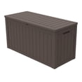 thumbnail image 7 of Decksplore 110 Gallon Deck Boxes, Outdoor Waterproof Lockable Patio Storage Box for Furniture,Pool Float, Garden Tools, UV Resistant, Brown, 7 of 7