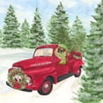 thumbnail image 2 of Reed, Tara 15x15 Black Ornate Wood Framed with Double Matting Museum Art Print Titled - Dog Days of Christmas IV-Truck, 2 of 4