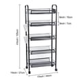 thumbnail image 4 of Rlietter Versatile Metal 5-Tier Rolling Storage Rack - Multi-Functional Display Shelf for Home & Office Organization, 4 of 7