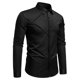 thumbnail image 1 of pstuiky camisa de manga larga para hombre, Camisa blusa informal de manga larga con cuello vuelto y botones lisos a la moda para hombre top de hombre xl, 1 of 8