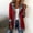 A1-Red, variant on Women Corduroy Denim Patchwork Shacket Zip Up Long Sleeve Color Block Jean Jacket, Casual Slim Fit Fall Patchwork Coat, Spliced Denim Collar Outwear for Daily Travel Athleisure Black L