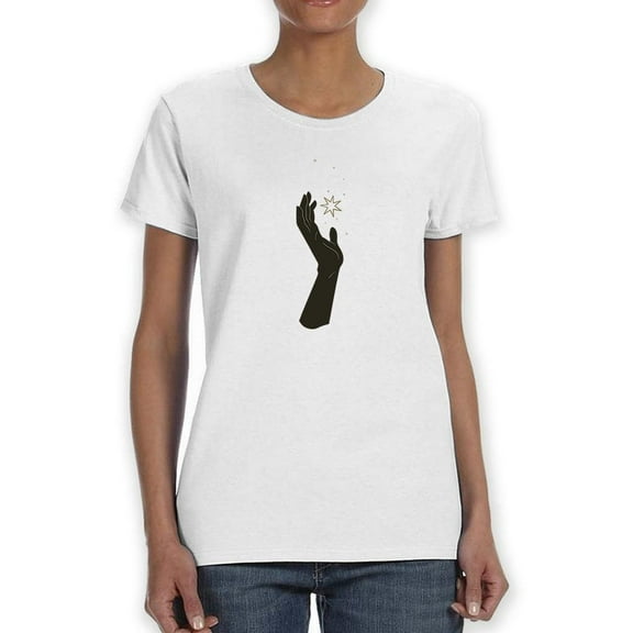 Hand With A Magic Star Shaped T-Shirt Women -Image by Shutterstock, Female Large