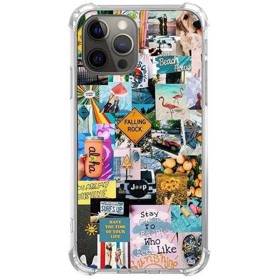 Summer Aesthetic Case Compatible with iPhone 12 Pro,Unique Art Design TPU Shock-proof Full Cover