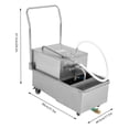 thumbnail image 3 of Anqidi 14.5 Gal Commercial Mobile Oil Filtration Machine Fryer Oil Filter Cart Oil Filtering System 550W, 3 of 13