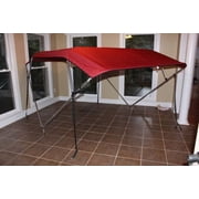 Burgundy Vortex Pontoon / Deck Boat 4 Bow Bimini Top 10' Long, 91-96 Wide, 54 High, Complete Kit, Frame, Canopy, and Hardware ( - 1 TO 4 BUSINESS DAY DELIVERY)