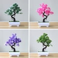 thumbnail image 3 of SPRING PARK Artificial Green Bonsai Tree in Pot Table Artificial Plant Desk Decoration for Office/Home, 3 of 7