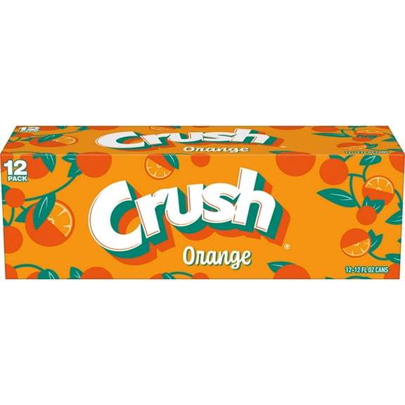 Crush Caffeine Free Orange Soda Pop, 12 fl oz, 12 Pack Cans