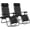 Black, variant on WDZS Set of 2 Zero Gravity Lounge Chairs Outdoor Adjustable Reclining Patio Chair Steel Mesh Folding Recliner for Pool Beach Camping Lounge Chair with Pillows and Cup Tray,Gray