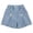 Blue-03, variant on Girls' Elastic Waist Denim Shorts Loose Straight-Leg A-Line Cut with Pockets and Cute Embellishments
