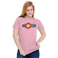 thumbnail image 4 of Colorado CO Flag Skiing Ski Souvenir Men's Graphic T Shirt Tees Brisco Brands S, 4 of 6