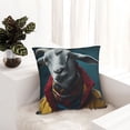 thumbnail image 6 of Fuzoiu Surrealist Goat Print Square Pillow Cover,Hidden Zipper Design,Luxury Square Pillow Case, Throw Pillow,Couch Cushion-18"x18", 6 of 7