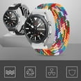 thumbnail image 4 of SOLOLUP (1/3Pack) 20mm No Gaps Nylon Bands for Samsung Galaxy Watch 5 5 40mm 44mm/ Watch 5 Pro 45mm Women Men Braided Solo Loop Sports Wristband Bracelet for Galaxy Watch 4 Classic 42mm 46mm, 4 of 10