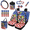 American Flag Frog Print, variant on POLERO Dragonfly Car Seat Protector Kit, with Car Seat Covers Seat Belt Shoulder Pad Vehicle Cup Pad Car Organizer Bag Car Side Mirror Cover