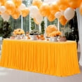 thumbnail image 2 of Yesbay 6FT Table Skirt for Rectangle Tables Wrinkle Resistant Pleated Tablecloth Reusable Ruffle Table Cloth for Christmas, 2 of 8