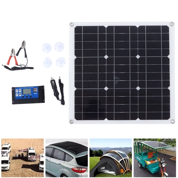 Kit de Cargador de Batería de Panel Solar de 30 W para Cargador de Batería Solar Y Mantenedor con Controlador de 100 A para Barco de Batería de Coche ANGGREK Otros