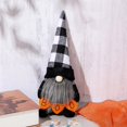 thumbnail image 4 of Set of 2 Witch Gnomes Plush Halloween Decorations with Spider Bat Ornaments Scandinavian Tomte Doll Elf Halloween Gnomes Decorations Indoor Home Party Toys for Kids Adults, 4 of 9