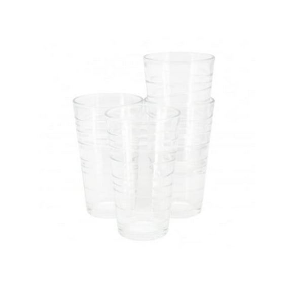 Gibson Home 141406.04 16 oz Swirl Glass Tumbler Set - 4 Piece