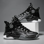 Kid's Basketball Shoes Boys Sneakers Girls Trainers Comfort High Top Basketball Shoes for Boys(Little Kid/Big Kid) Black