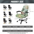 thumbnail image 5 of HELLHERO Hummingbird Hibiscus Print Office Chair Cover Set, Anti-dust Removable Office Chair Cover with Armrest Covers, Stretchable Swivel Chairs Slipcovers, Green, 5 of 6