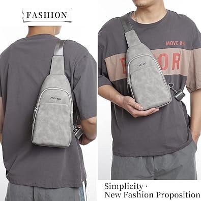 FSD.WG Men's Multi-Functional Sling Bag, Water-Resistant Crossbody Bag for Travel & Daily Use