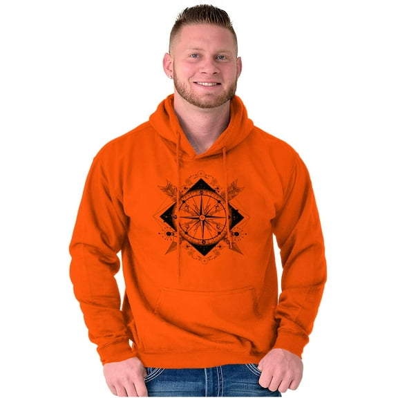 Compass Diamond Symbolic Spiritual Unisex Plus Fleece Graphic Hoodie Brisco Brands 2X