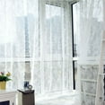 thumbnail image 3 of Yesfashion 2pcs Embroidery Lace Window Screen Jacquard Curtain Pastoral Style Sliding Window Curtain Drapes, 3 of 7