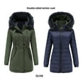 thumbnail image 2 of UPPADA Long Winter Coats for Women Knee Length Extreme Cold Weather Outwear Thicken Furry Down Jacket Quilted Parka, 2 of 6