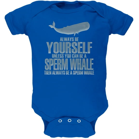 Always Be Yourself Sperm Whale Royal Soft Baby One Piece - 12 month