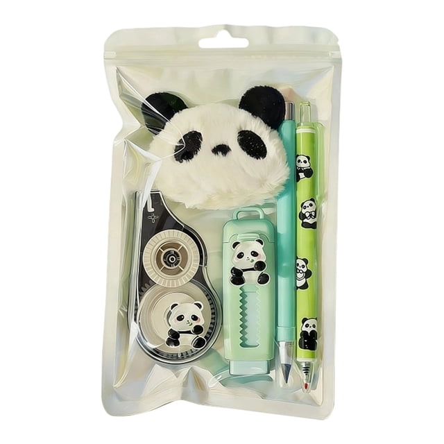 1PC Cute Stationery Set, Functional Correction Tape with Design, Animal Pencils Pendant, Plush and Eraser for Work, Multipurpose Outdoor Indoor Utility Modern