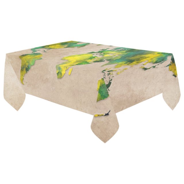 ABPHQTO Mantel con mapa del mundo, mantel de 150x260 cm, mantel de escritorio para comedor, mesa de té, fiestas de Picnic