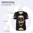 thumbnail image 5 of Rocae Glitch Screaming Skull for Breathable Men's Baseball T-Shirt Fashionable Casual Baseball Jersey, Moisture-wicking Sportswear Small, 5 of 9