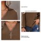 thumbnail image 5 of Suéter de punto de manga larga con solapa para mujer, ropa exterior informal para otoño e invierno, 5 of 6