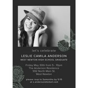 Embroidered Notice Graduation Invitation