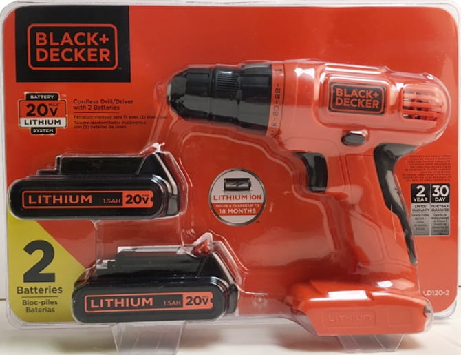 Black & Decker 12V Lithium Drill with 2 Batteries