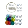 thumbnail image 2 of Kit de carillones de viento de concha para hacer uno mismo, carillón colgante de simpatía para mujeres, carillón de viento para patio Multicolor, 2 of 8
