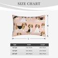 thumbnail image 4 of Lsque Beagle Dog On Brown Pattern Pillow Case – Soft & Cozy Throw Pillow Cover, Hypoallergenic Cushion Case for Sleeping Women with Envelope Closure-16"x24", 4 of 6