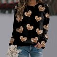 thumbnail image 2 of Womens Football Sequin Rugby Sweatshirt Game Day Y2K Crewneck Oversized Hoodies Long Sleeve Pullover Tops Blouse, 2 of 6
