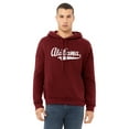 thumbnail image 2 of Daxton Adult Unisex Pullover USA Cities State Script Hoodie Fleece Sweatshirt, Alabama Burgundy White, 3XL, 2 of 2