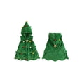 thumbnail image 2 of RUINIXCW Toddler Baby Girl Christmas Tree Costume Kids Fall Winter Warm Vest Jacket Little Girl Boy Star Pompom Sleeveless Zipper Hoodie Jacket Coat, 2 of 10