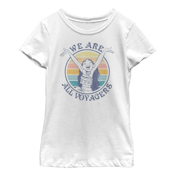 Girl's Moana Voyager Stripes  Graphic T-Shirt