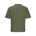 thumbnail image 5 of Kalauyu Mens Henley Shirts Short Sleeve Cotton Casual Summer Basic T-Shirts Solid Collarless Shirts for Work, 5 of 7