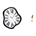 thumbnail image 1 of Reloj De Pared Acrílico Distorsionado Y Escultura De Hoja De Metal. Reloj Creativo único Con Forma De Hoja, Adorno Abstracto Para Escritorio, Mesa, Hogar, Tienda O Fiesta., 1 of 8