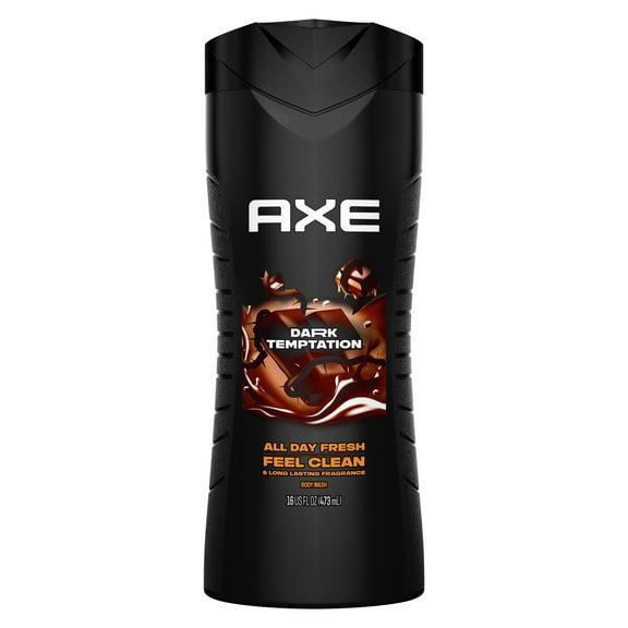 Axe Dark Temptation Refreshing Long Lasting Men's Body Wash, Dark Chocolate, 16 fl oz
