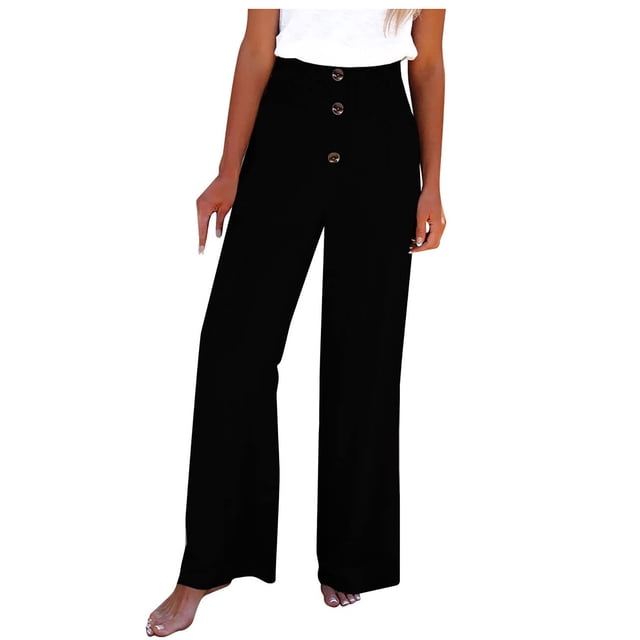 FNFYFH Clearance Women's Plus Size Flowy Linen Cotton Pants